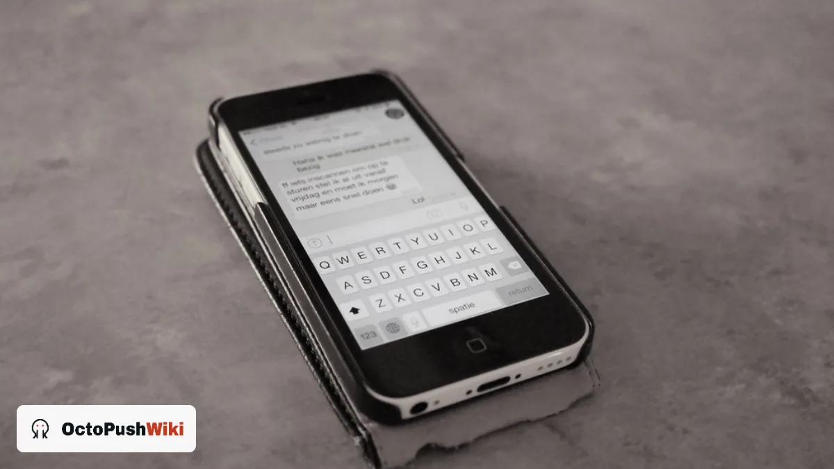 Smartphone showing a text conversation, illustrating bussin meaning in slang texts